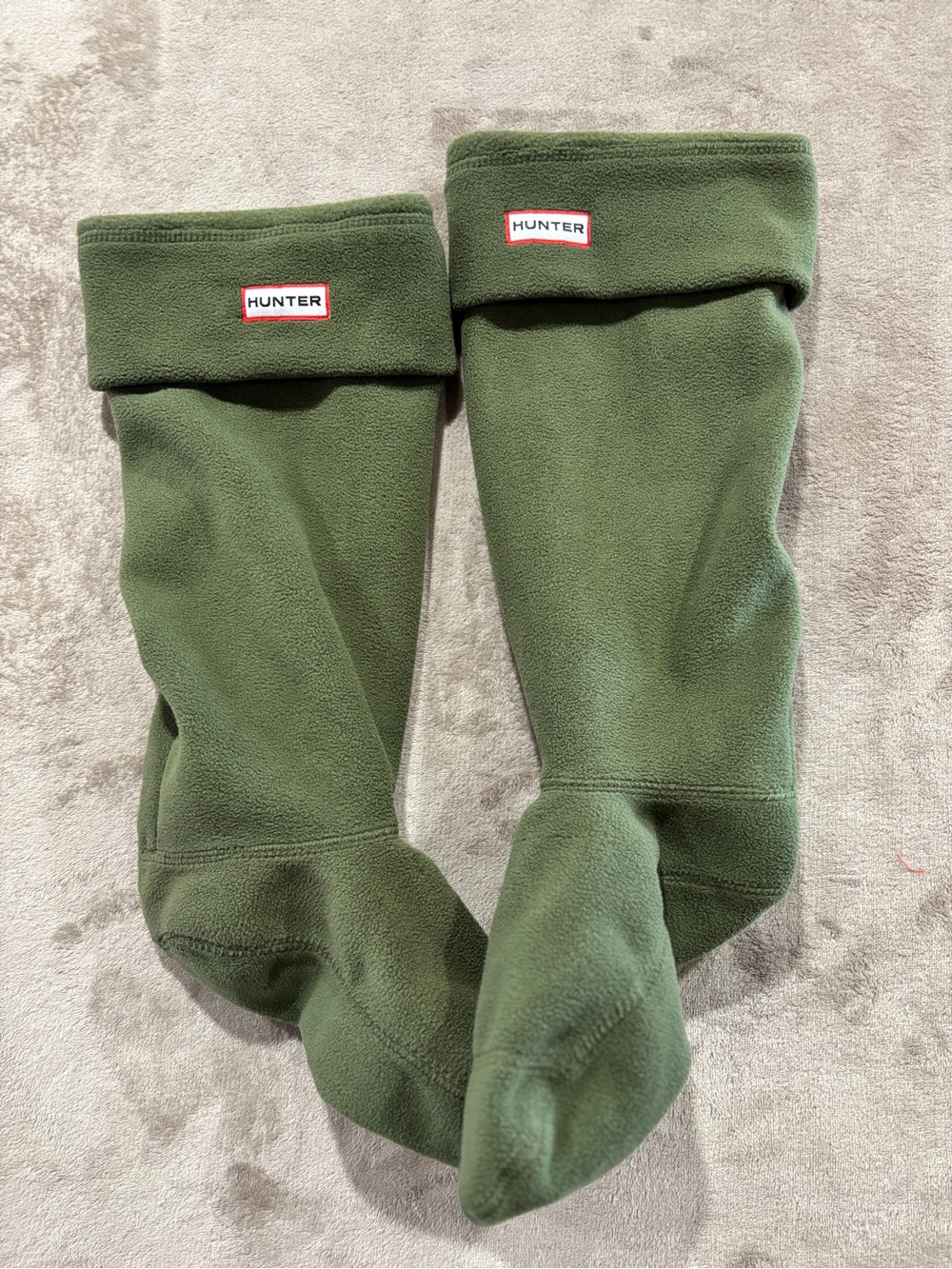 Hunter Olive Green Fleece Boot Socks